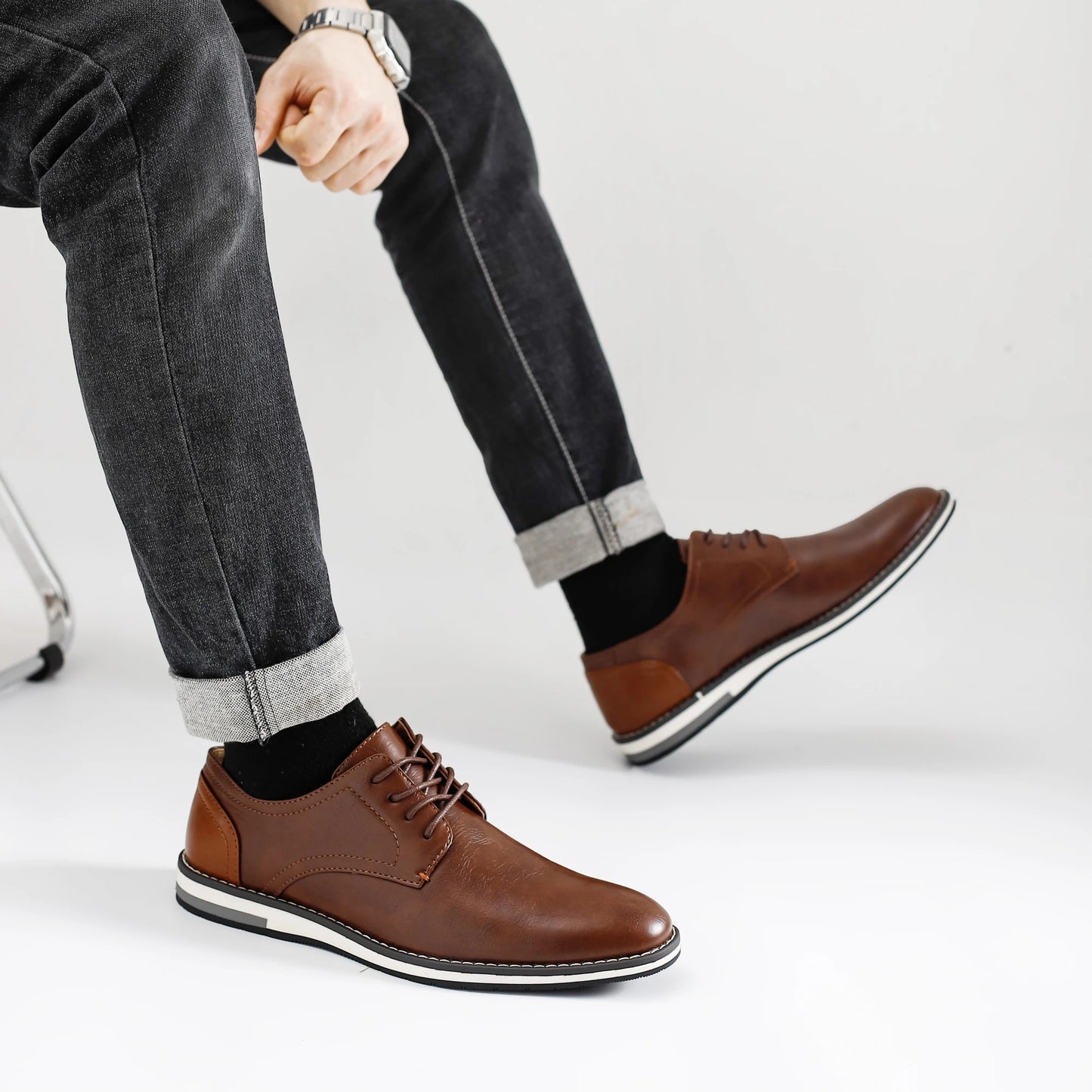Men’s Leather Loafers – Comfortable 2024 Casual Fashion Shoes